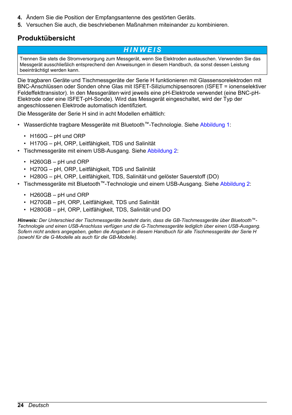 Produktübersicht | Hach-Lange H-Series Meters Basic User Manual User Manual | Page 24 / 136