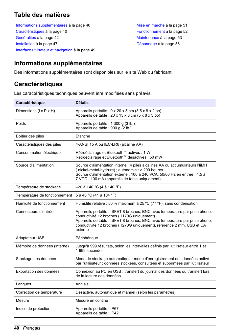 Hach-Lange H-Series Meters Basic User Manual User Manual | Page 40 / 136
