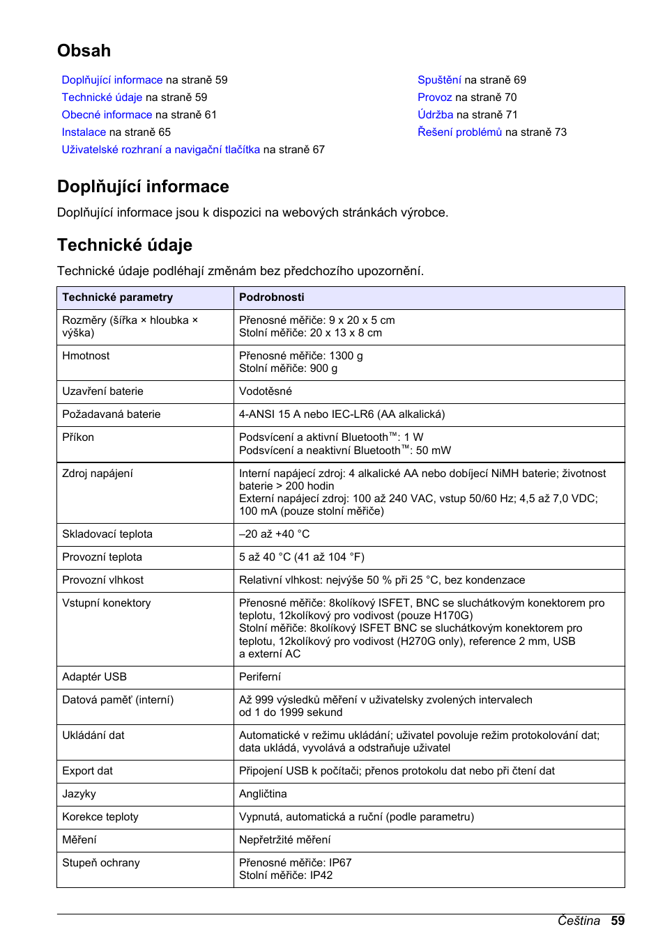 Hach-Lange H-Series Meters Basic User Manual User Manual | Page 59 / 136
