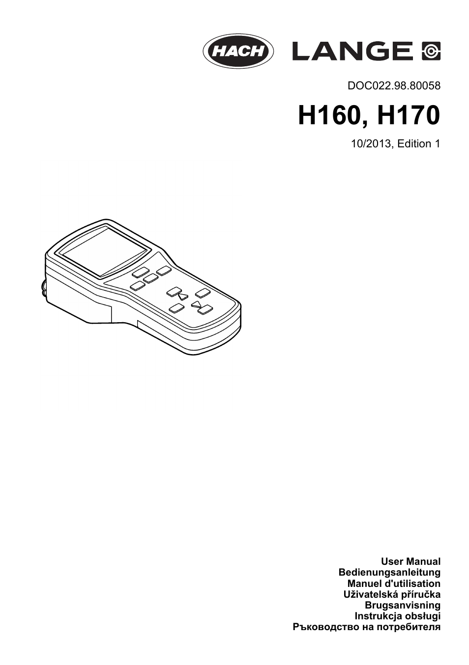 Hach-Lange H170 User Manual User Manual | 134 pages