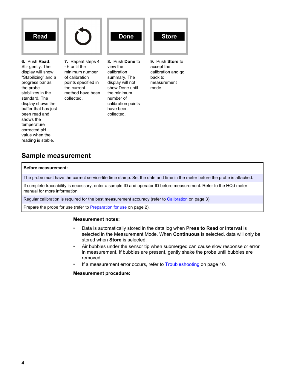 Sample measurement | Hach-Lange PHC30103 User Manual User Manual | Page 4 / 14