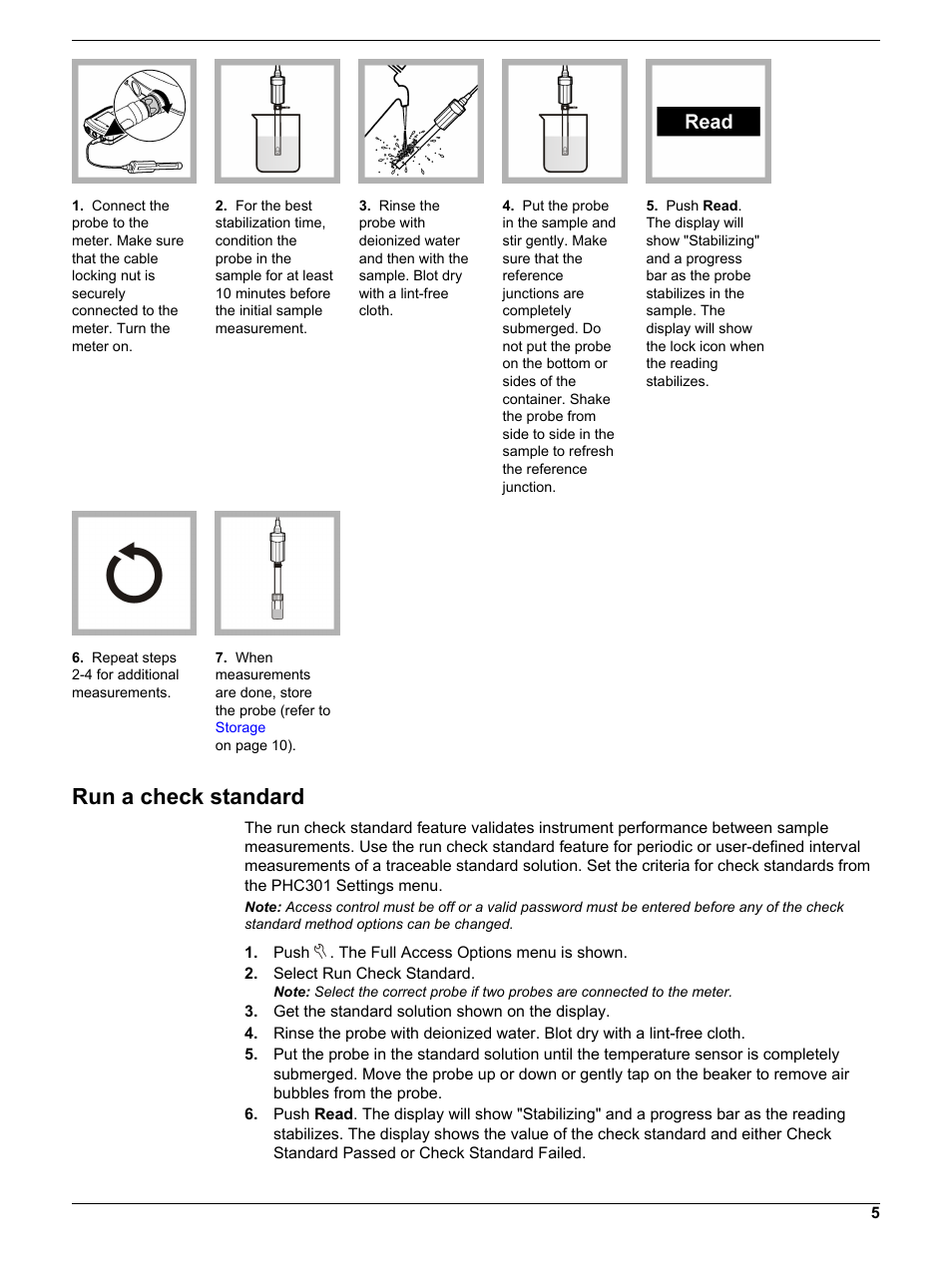 Run a check standard | Hach-Lange PHC30103 User Manual User Manual | Page 5 / 14
