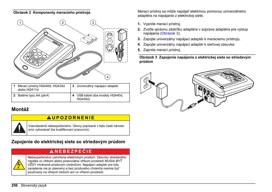 Montáž | Hach-Lange HQ411D Basic User Manual User Manual | Page 256 / 324