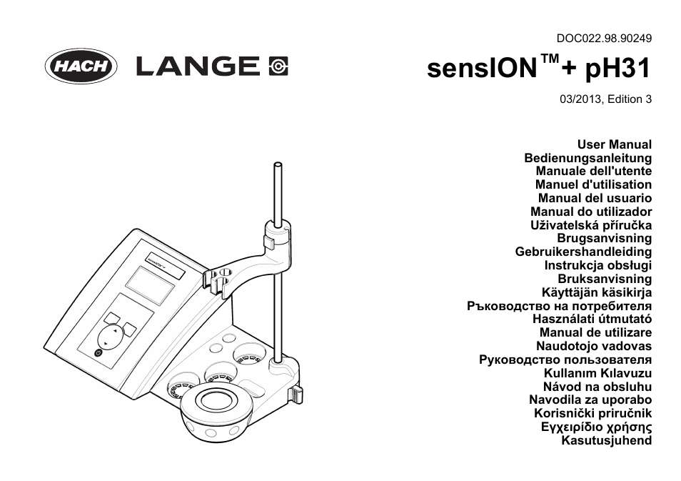 Hach-Lange SENSION+ pH31 User Manual | 394 pages