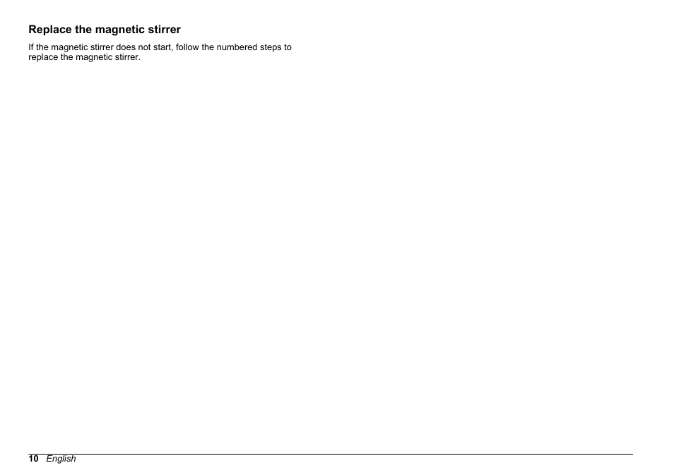 Replace the magnetic stirrer | Hach-Lange SENSION+ pH3 User Manual | Page 10 / 278