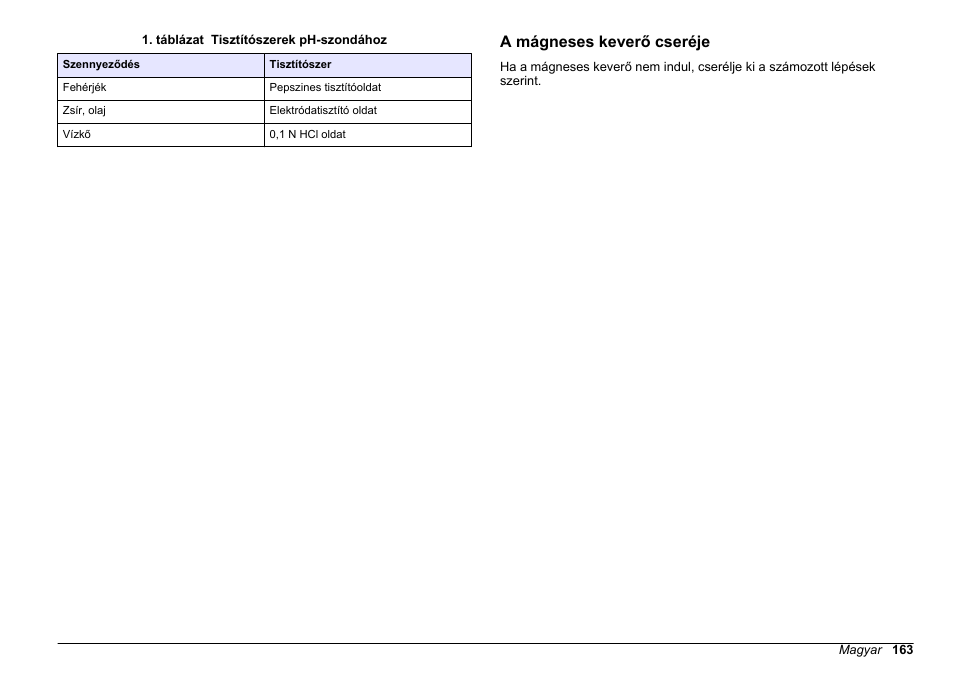 A mágneses keverő cseréje | Hach-Lange SENSION+ pH3 User Manual | Page 163 / 278