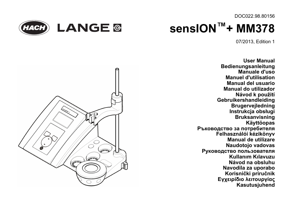 Hach-Lange SENSION+ MM378 User Manual | 520 pages