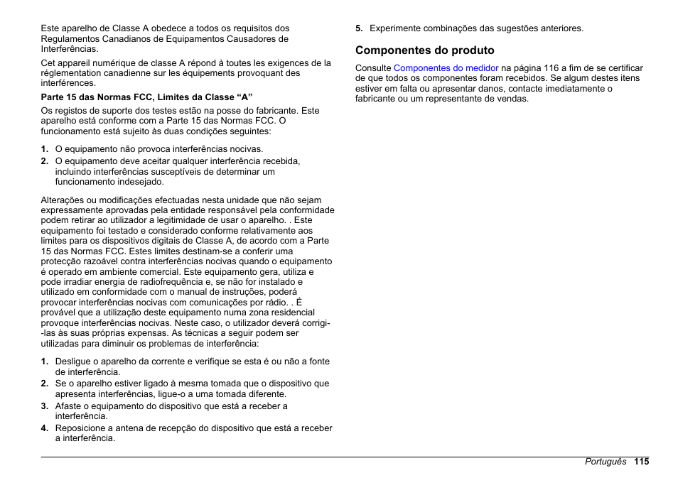 Componentes do produto | Hach-Lange SENSION+ MM378 User Manual | Page 115 / 520