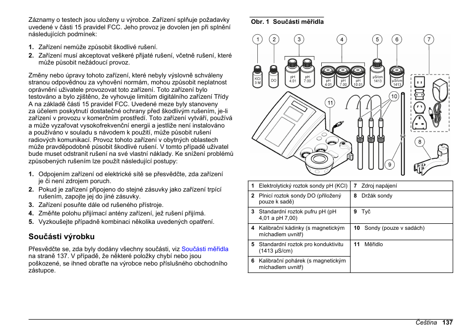 Součásti výrobku | Hach-Lange SENSION+ MM378 User Manual | Page 137 / 520