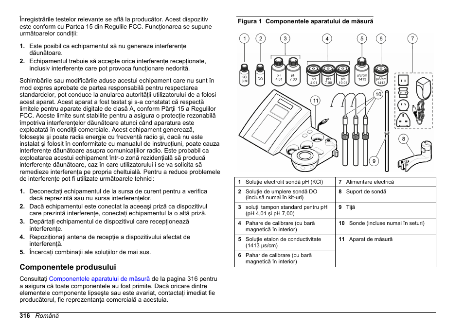 Componentele produsului | Hach-Lange SENSION+ MM378 User Manual | Page 316 / 520