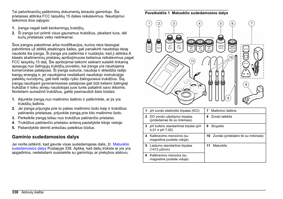 Gaminio sudedamosios dalys | Hach-Lange SENSION+ MM378 User Manual | Page 338 / 520