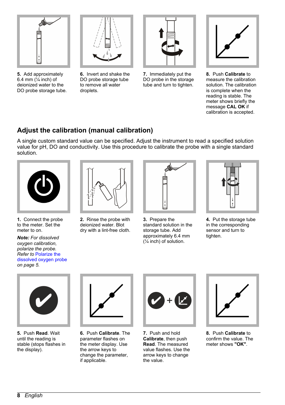 Adjust the calibration (manual calibration) | Hach-Lange SENSION+ 50 49 User Manual User Manual | Page 10 / 20
