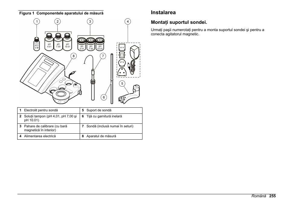 Instalarea, Montaţi suportul sondei | Hach-Lange SENSION+ MM340 User Manual | Page 255 / 418