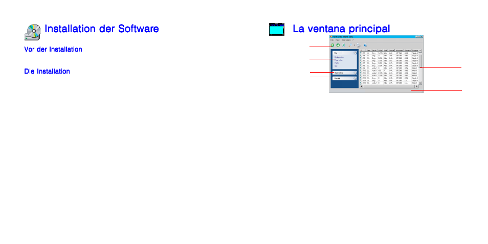 Installation der softwar, La ventana principal | Hach-Lange HACH DATA TRANS Data collection software for spectrophotometers User Manual | Page 11 / 19