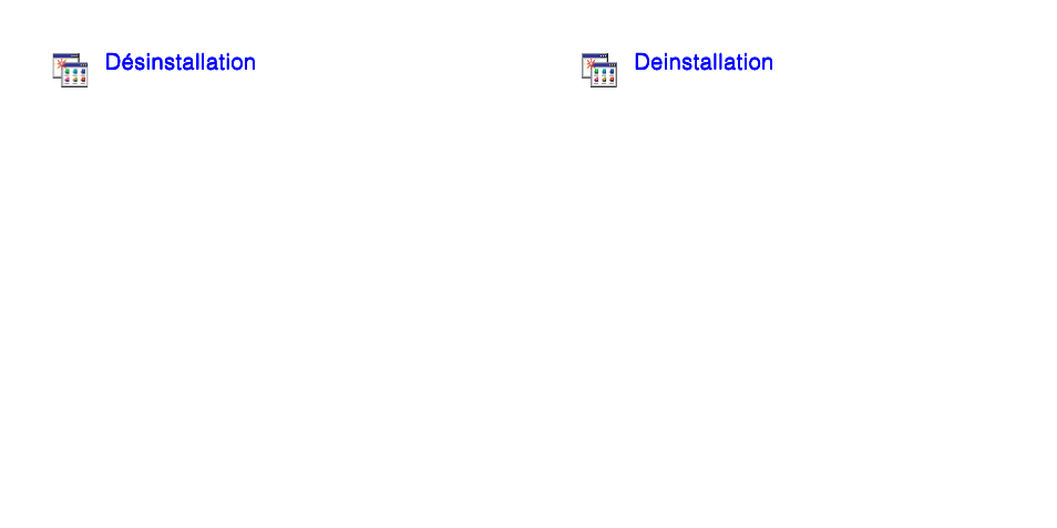 Deinstallation, Désinstallation | Hach-Lange HACH DATA TRANS Data collection software for spectrophotometers User Manual | Page 16 / 19