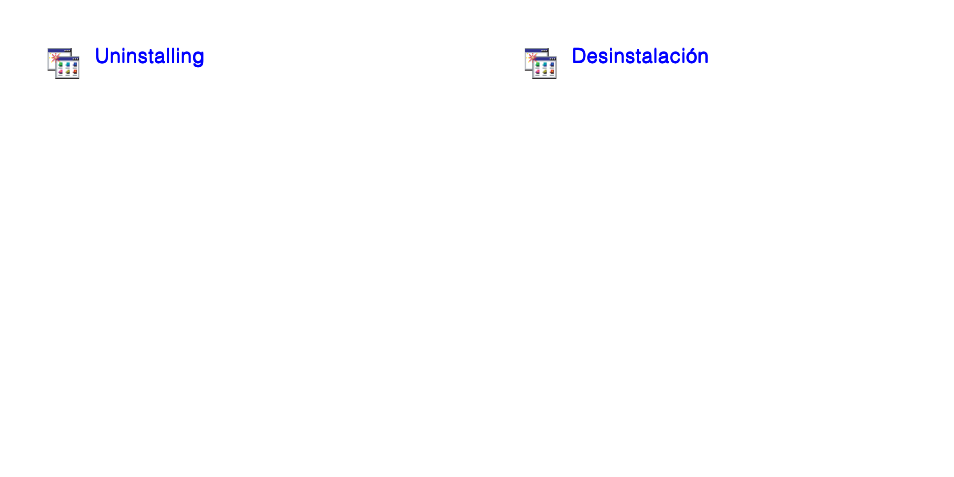 Desinstalación | Hach-Lange HACH DATA TRANS Data collection software for spectrophotometers User Manual | Page 9 / 19