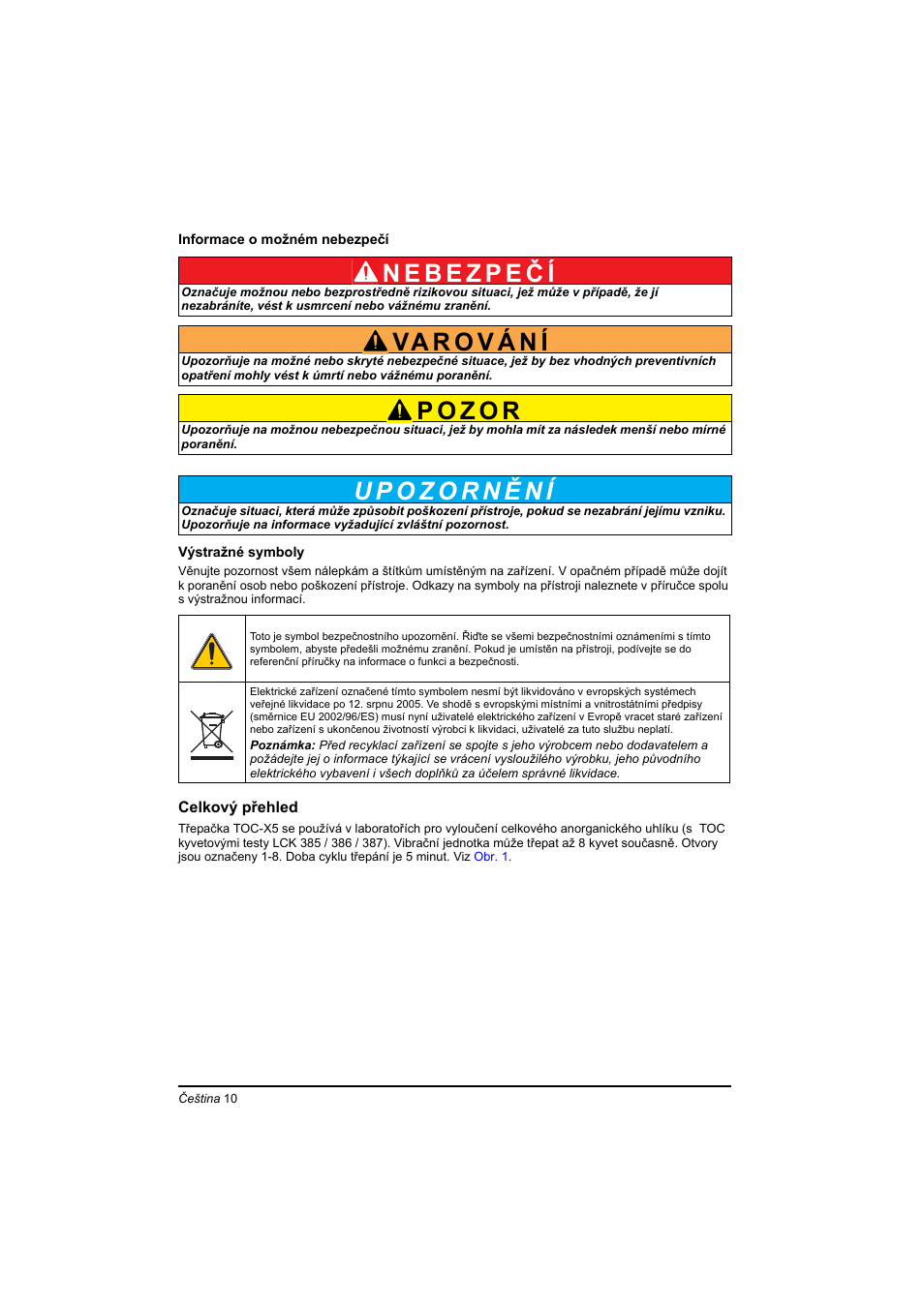 Hach-Lange TOC-X5 shaker User Manual | Page 10 / 117