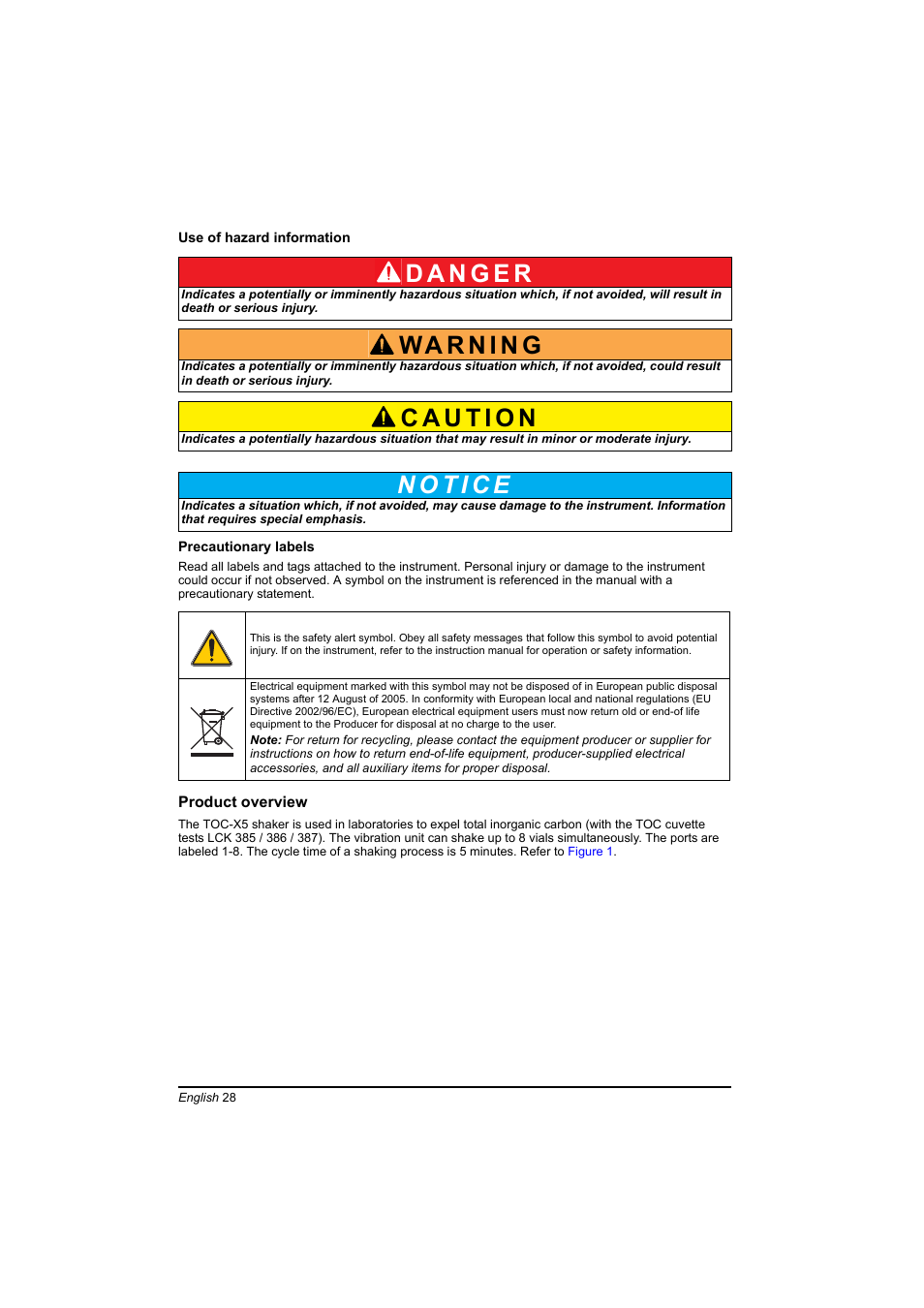 Hach-Lange TOC-X5 shaker User Manual | Page 28 / 117