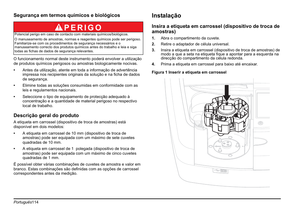 Instalação | Hach-Lange LZV902 User Manual | Page 114 / 169