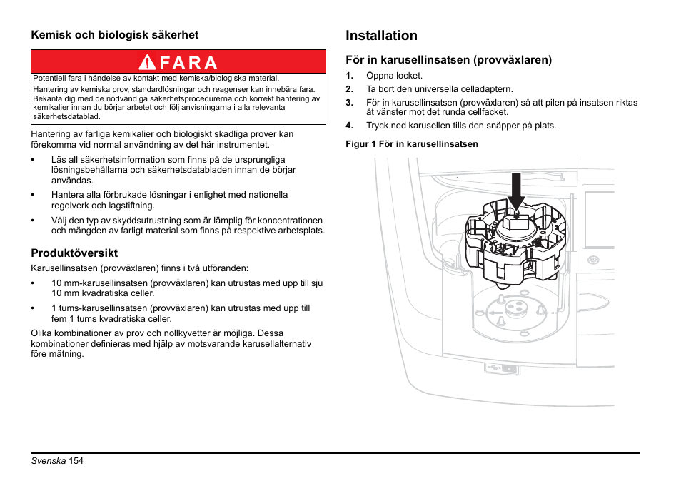 Fa r a, Installation | Hach-Lange LZV902 User Manual | Page 154 / 169