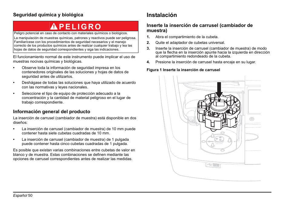 Instalación | Hach-Lange LZV902 User Manual | Page 50 / 169