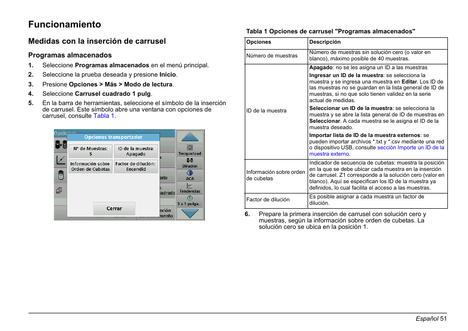 Funcionamiento | Hach-Lange LZV902 User Manual | Page 51 / 169