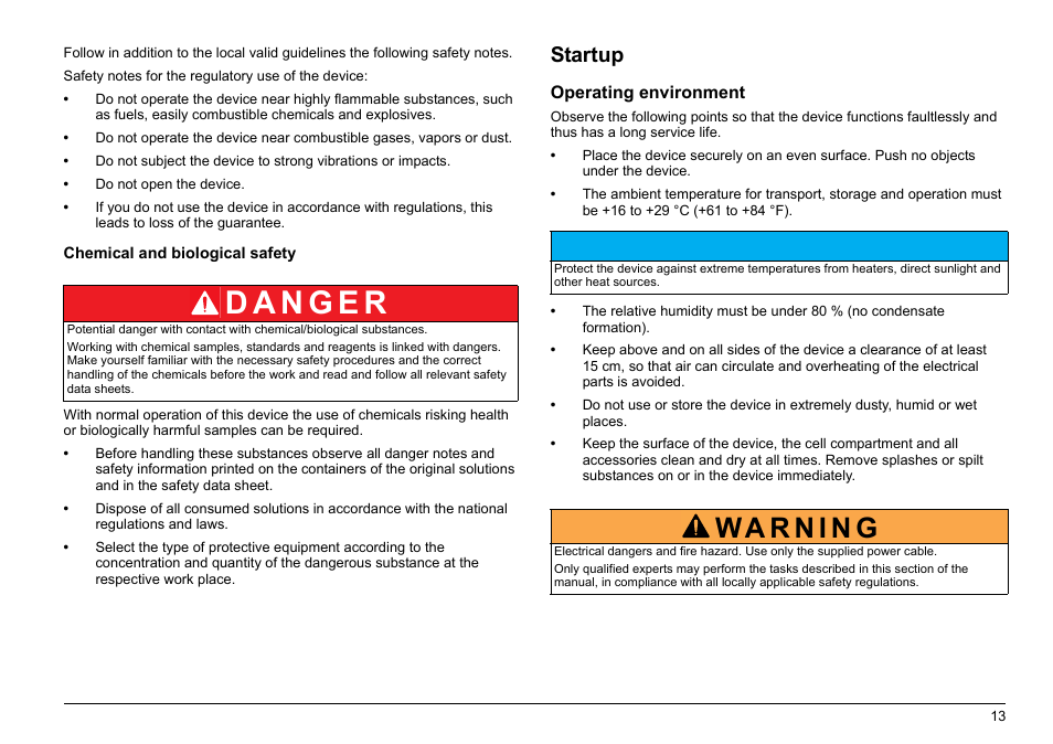 Startup | Hach-Lange LUMISTOX 300 Basic User Manual User Manual | Page 14 / 38