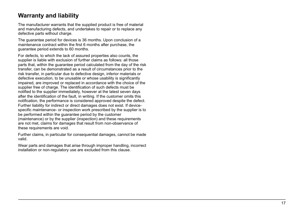 Warranty and liability | Hach-Lange LUMISTOX 300 Basic User Manual User Manual | Page 18 / 38