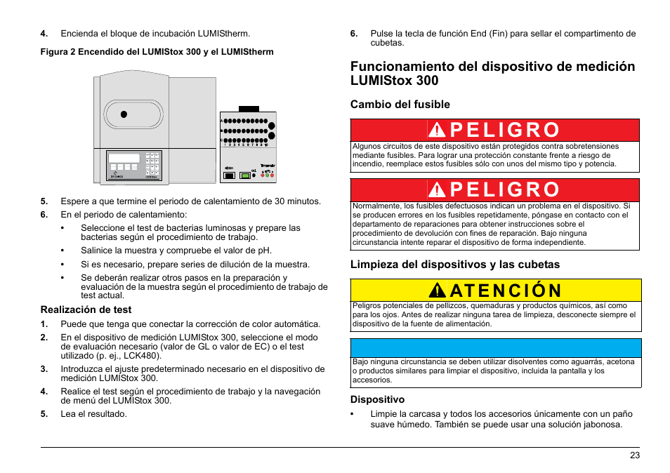 Av i s o | Hach-Lange LUMISTOX 300 Basic User Manual User Manual | Page 24 / 38