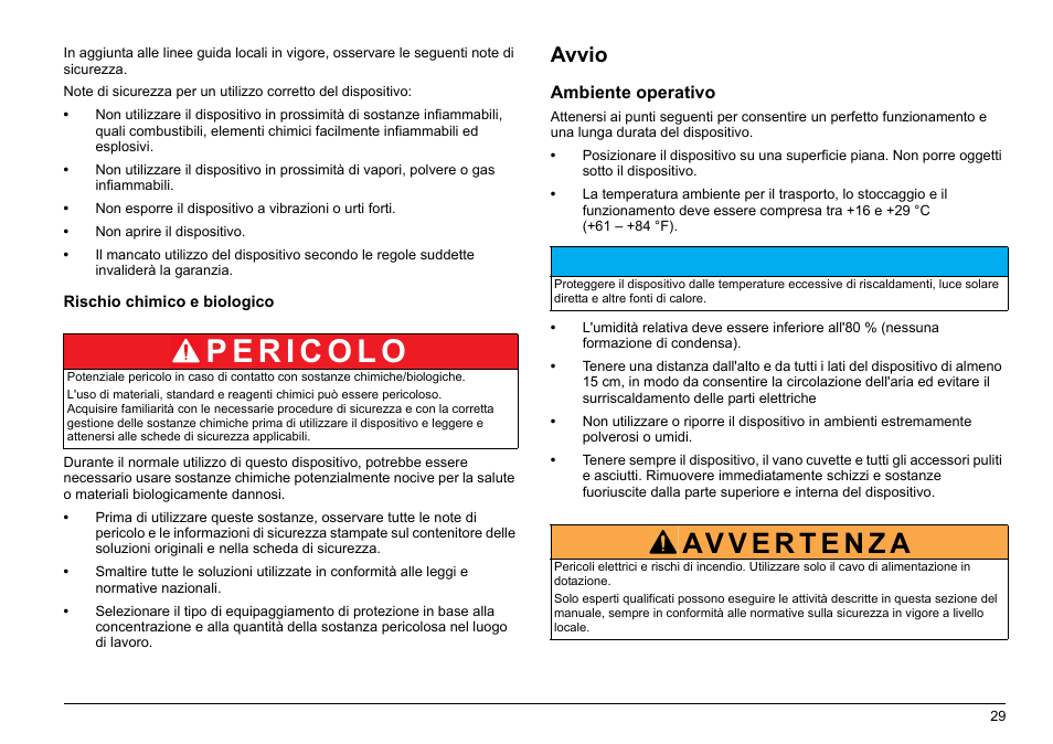 Avvio | Hach-Lange LUMISTOX 300 Basic User Manual User Manual | Page 30 / 38