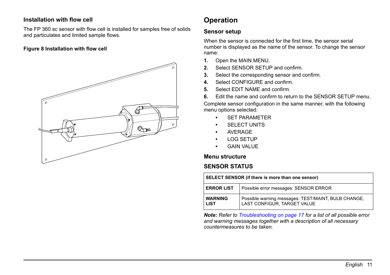 Operation | Hach-Lange FP 360 sc Basic User Manual User Manual | Page 11 / 359