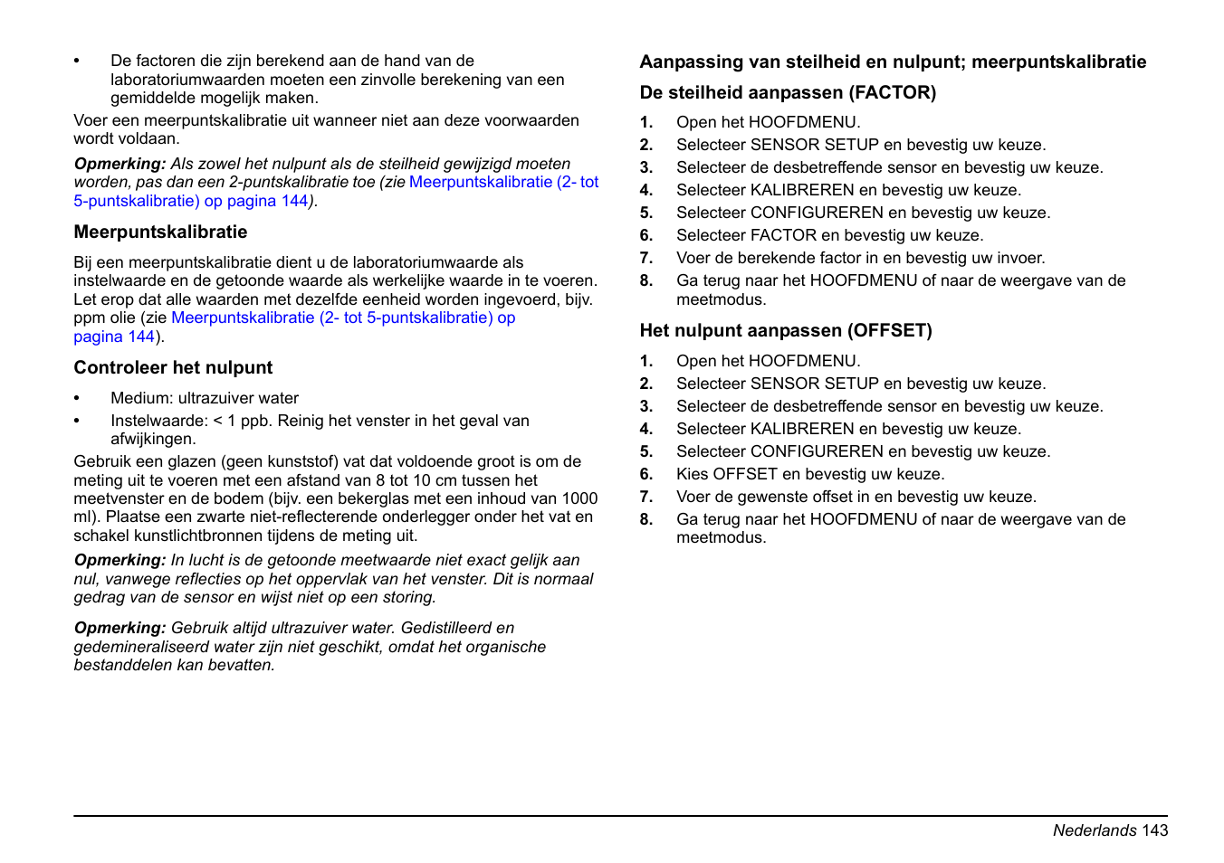 Controleer, Controleer het, De steilheid | Hach-Lange FP 360 sc Basic User Manual User Manual | Page 143 / 359