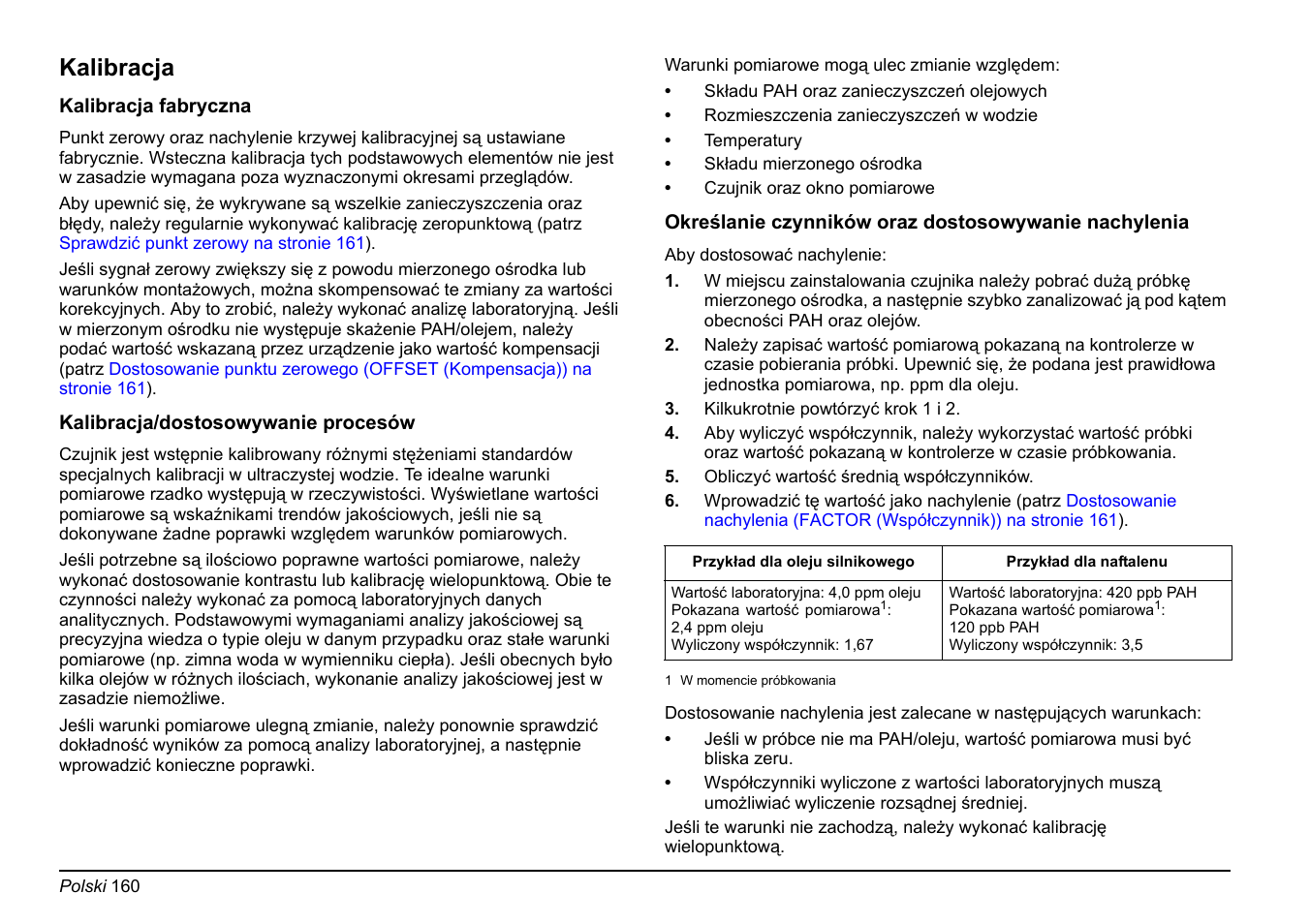 Kalibracja, Na stronie 160, Kalibracja na stronie 160 | Hach-Lange FP 360 sc Basic User Manual User Manual | Page 160 / 359
