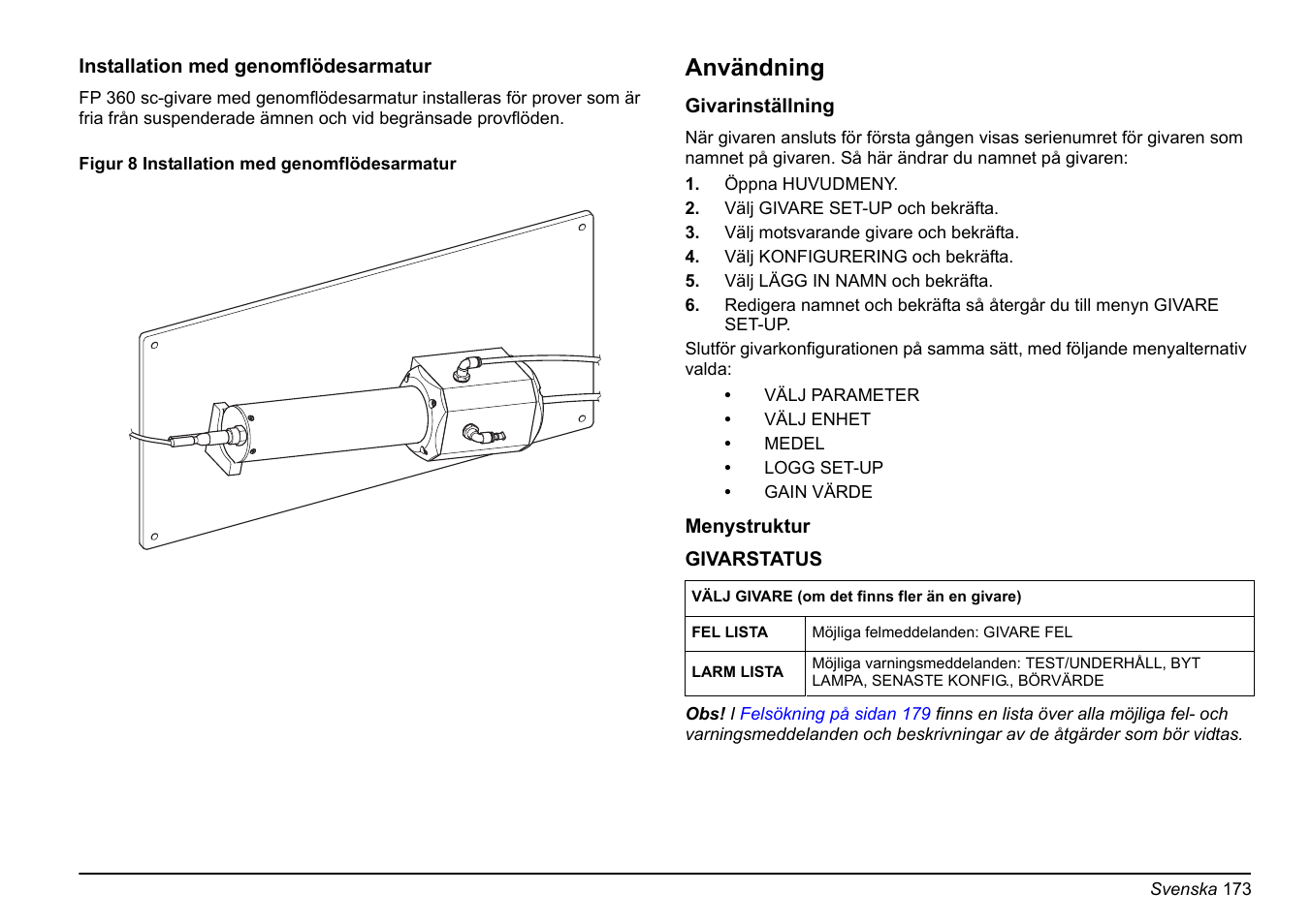 Användning | Hach-Lange FP 360 sc Basic User Manual User Manual | Page 173 / 359
