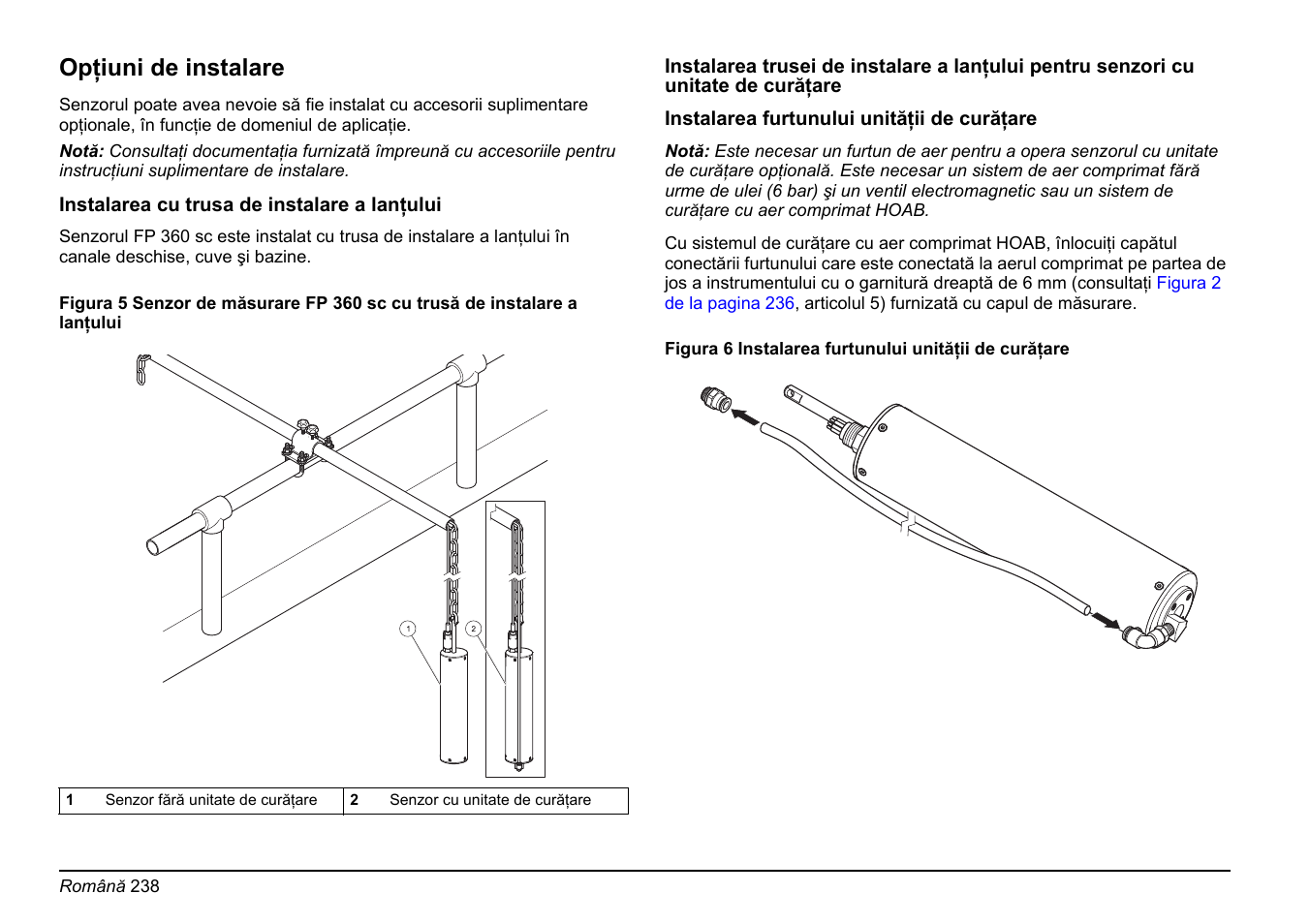 Opţiuni de instalare | Hach-Lange FP 360 sc Basic User Manual User Manual | Page 238 / 359