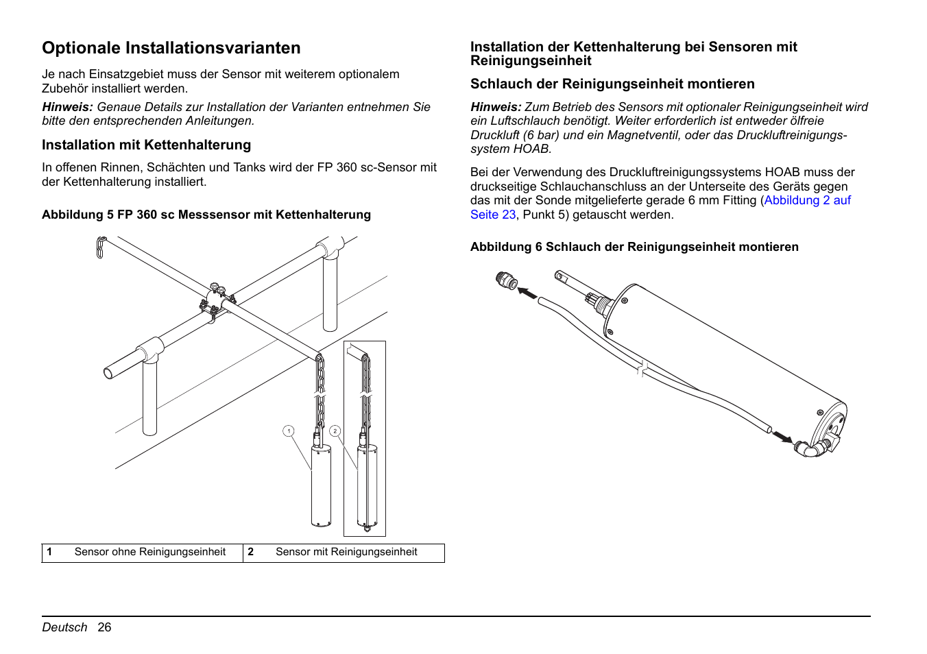 Optionale installationsvarianten | Hach-Lange FP 360 sc Basic User Manual User Manual | Page 26 / 359