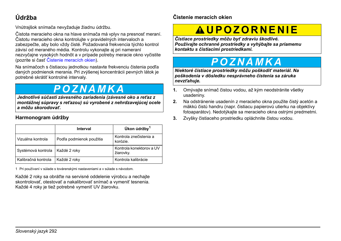Údržba | Hach-Lange FP 360 sc Basic User Manual User Manual | Page 292 / 359