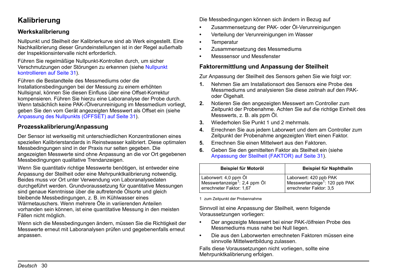 Kalibrierung auf seite 30, Kalibrierung | Hach-Lange FP 360 sc Basic User Manual User Manual | Page 30 / 359