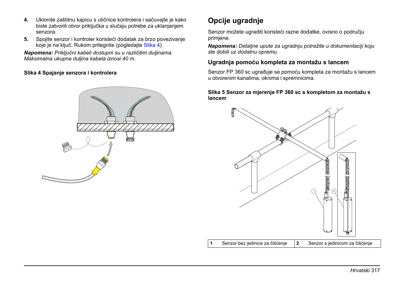 Opcije ugradnje | Hach-Lange FP 360 sc Basic User Manual User Manual | Page 317 / 359