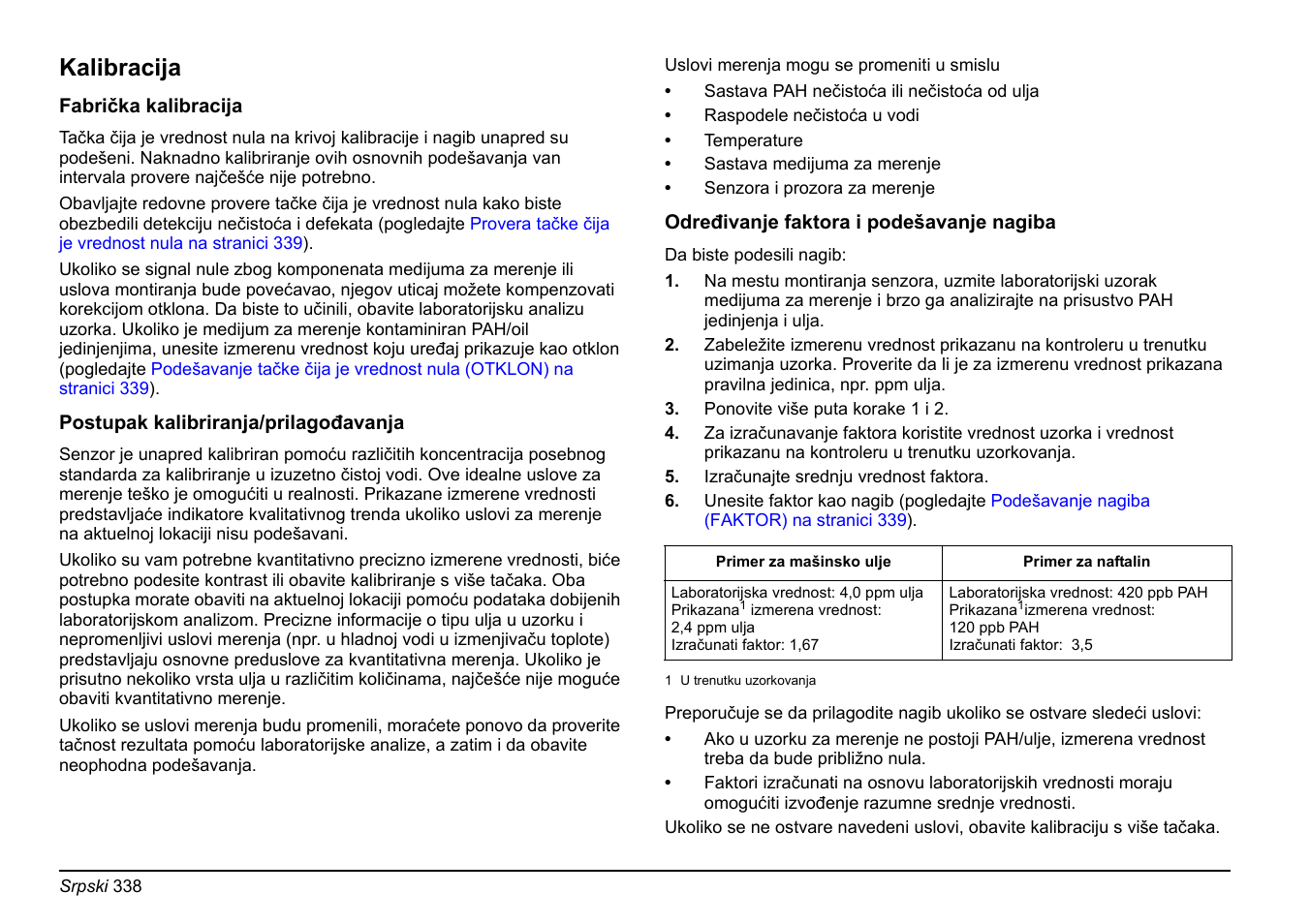 Eljku, Kalibracija na stranici 338, Kalibracija | Hach-Lange FP 360 sc Basic User Manual User Manual | Page 338 / 359