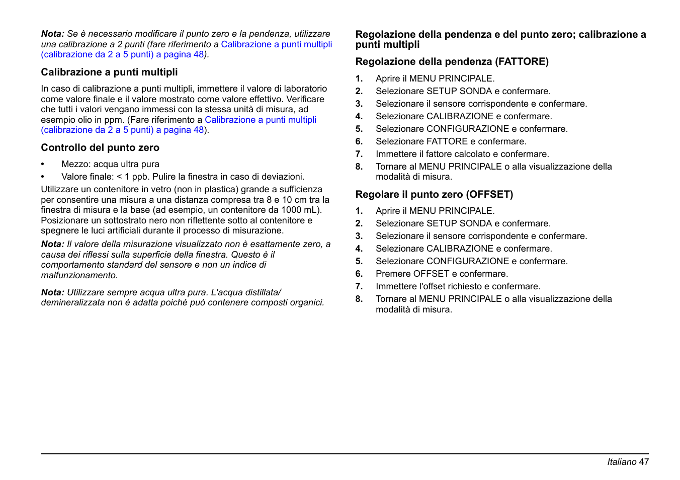Controllo del, Regolazione | Hach-Lange FP 360 sc Basic User Manual User Manual | Page 47 / 359