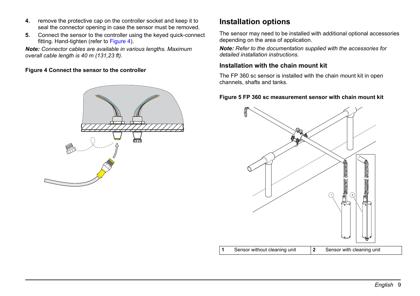 Installation options | Hach-Lange FP 360 sc Basic User Manual User Manual | Page 9 / 359