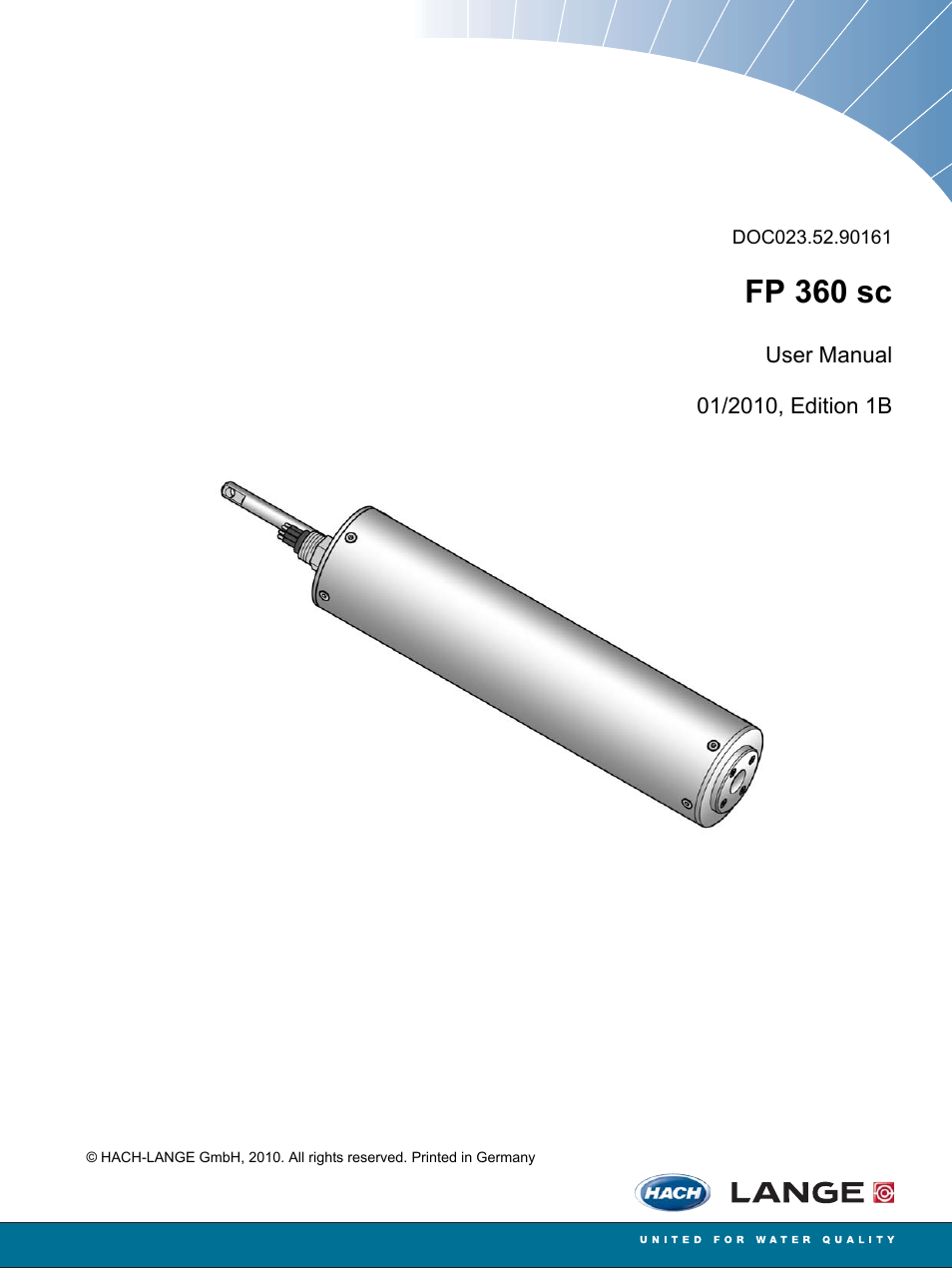 Hach-Lange FP 360 sc User Manual User Manual | 36 pages