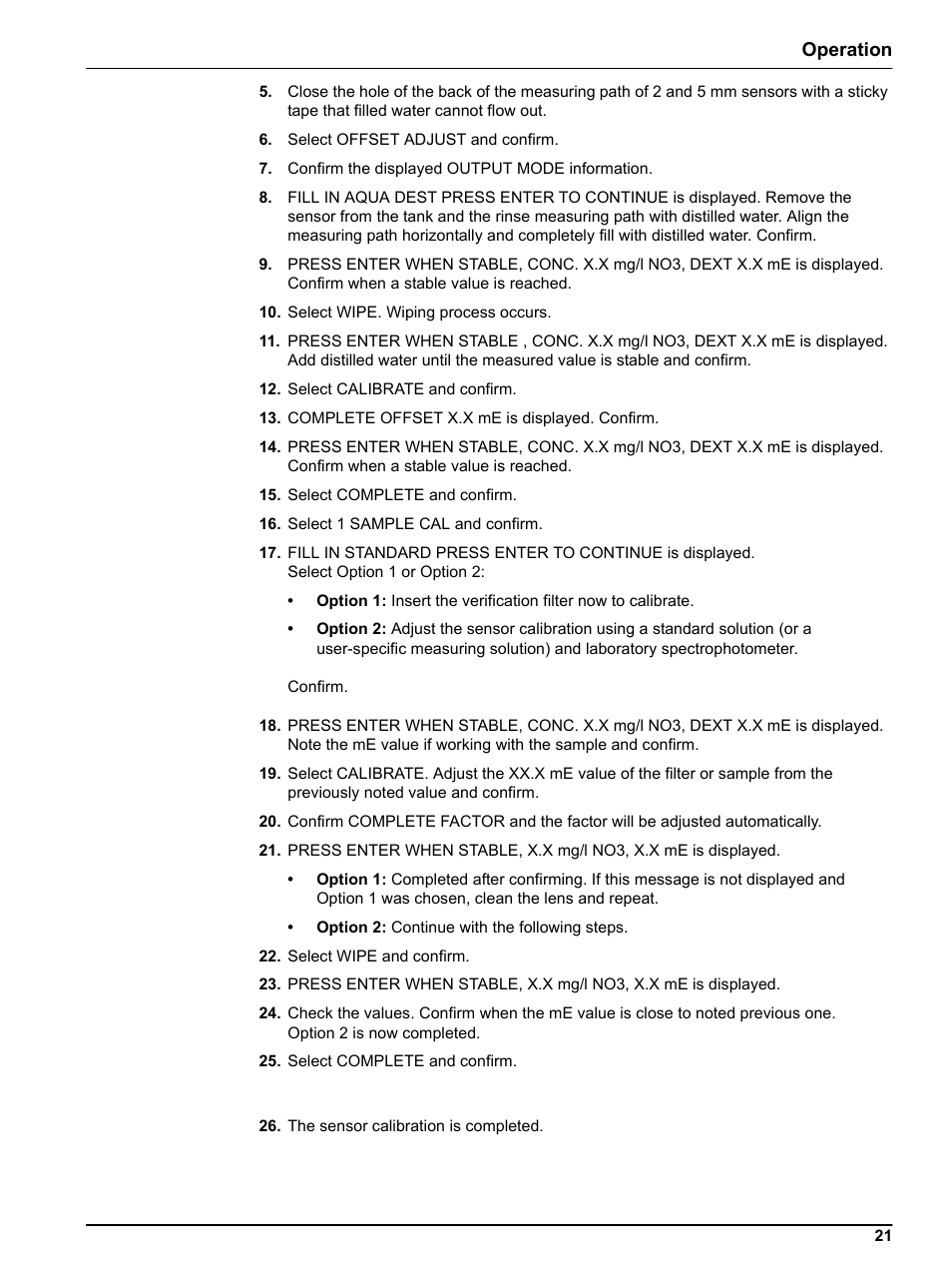 Operation | Hach-Lange NITRATAX sc User Manual | Page 23 / 42