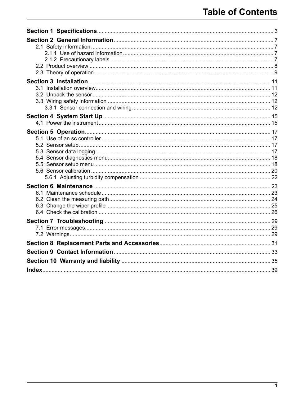 Hach-Lange NITRATAX sc User Manual | Page 3 / 42