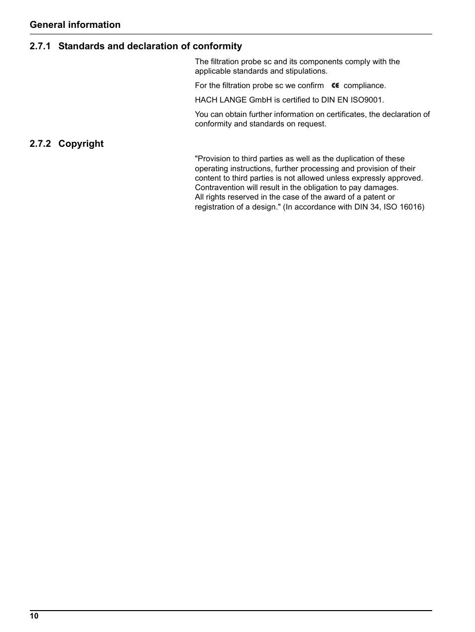 Hach-Lange Filter probe sc User Manual | Page 12 / 46