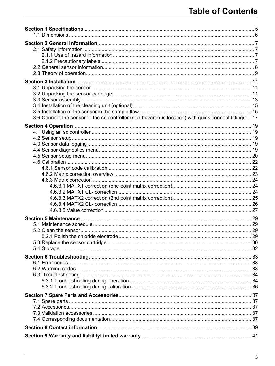 Hach-Lange NO3D sc Nitrate Sensor User Manual | Page 3 / 48