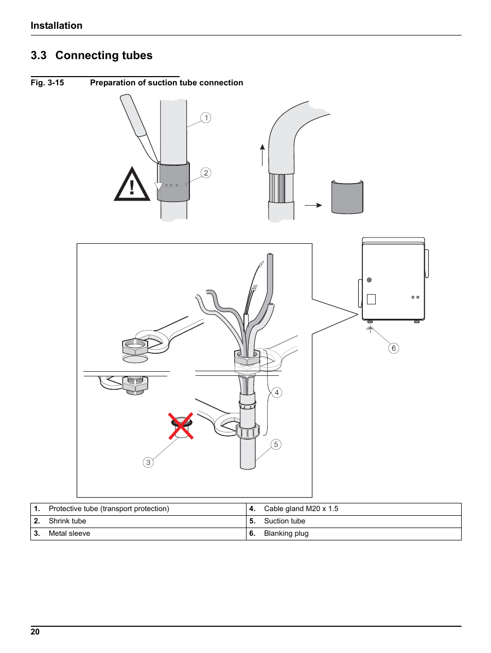 3 connecting tubes, Installation | Hach-Lange FILTRAX User Manual User Manual | Page 22 / 58