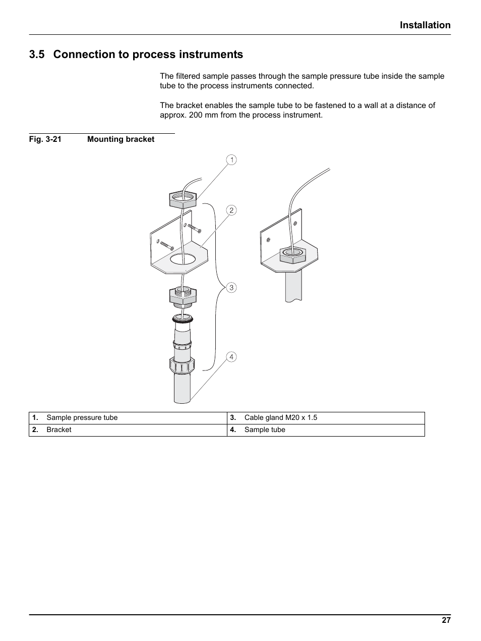 5 connection to process instruments, Installation | Hach-Lange FILTRAX User Manual User Manual | Page 29 / 58