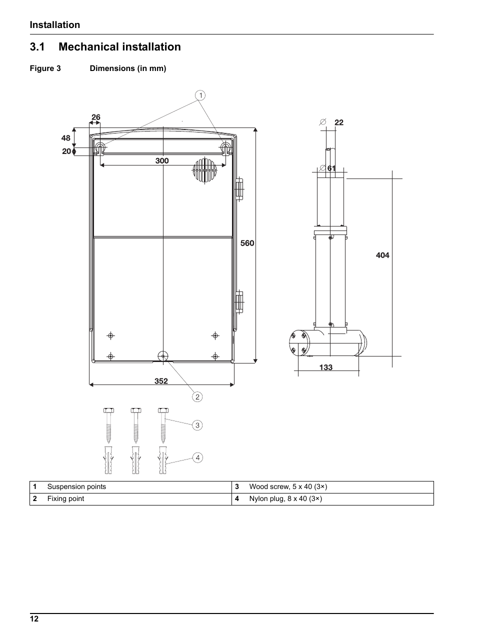 1 mechanical installation | Hach-Lange SIGMATAX2 User Manual | Page 12 / 44